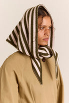 Damson Madder Triangle Scarf Olive / Pink - Steranko Clothing Manchester