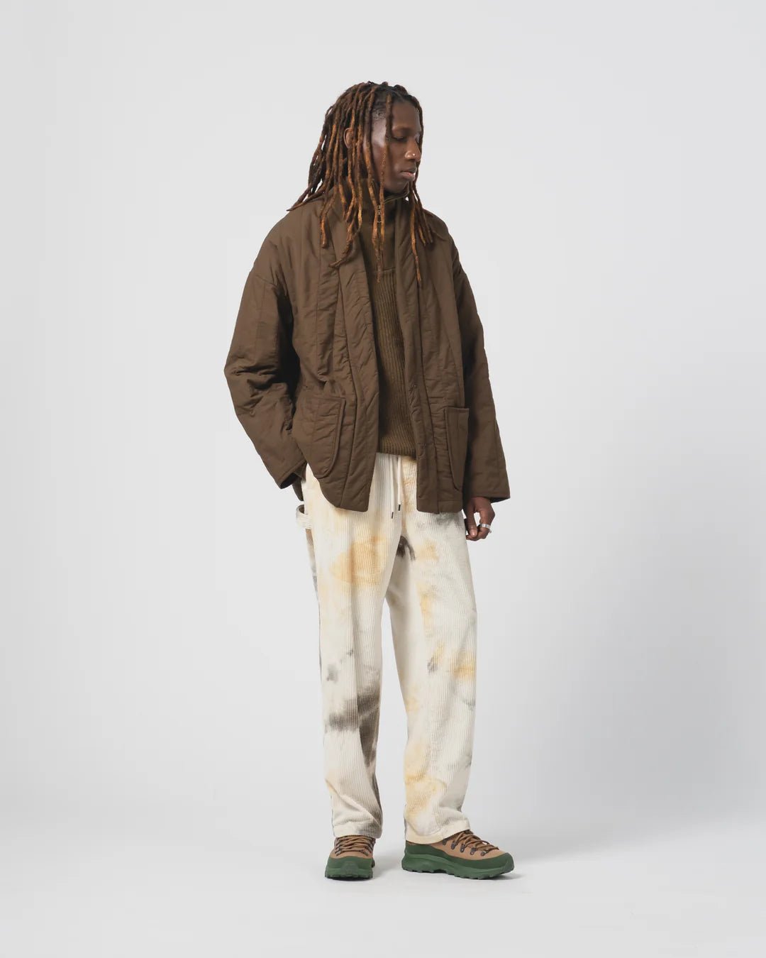 Eat Dust Unisex Edo Quilted Jacket Java Brown - Steranko Clothing Manchester