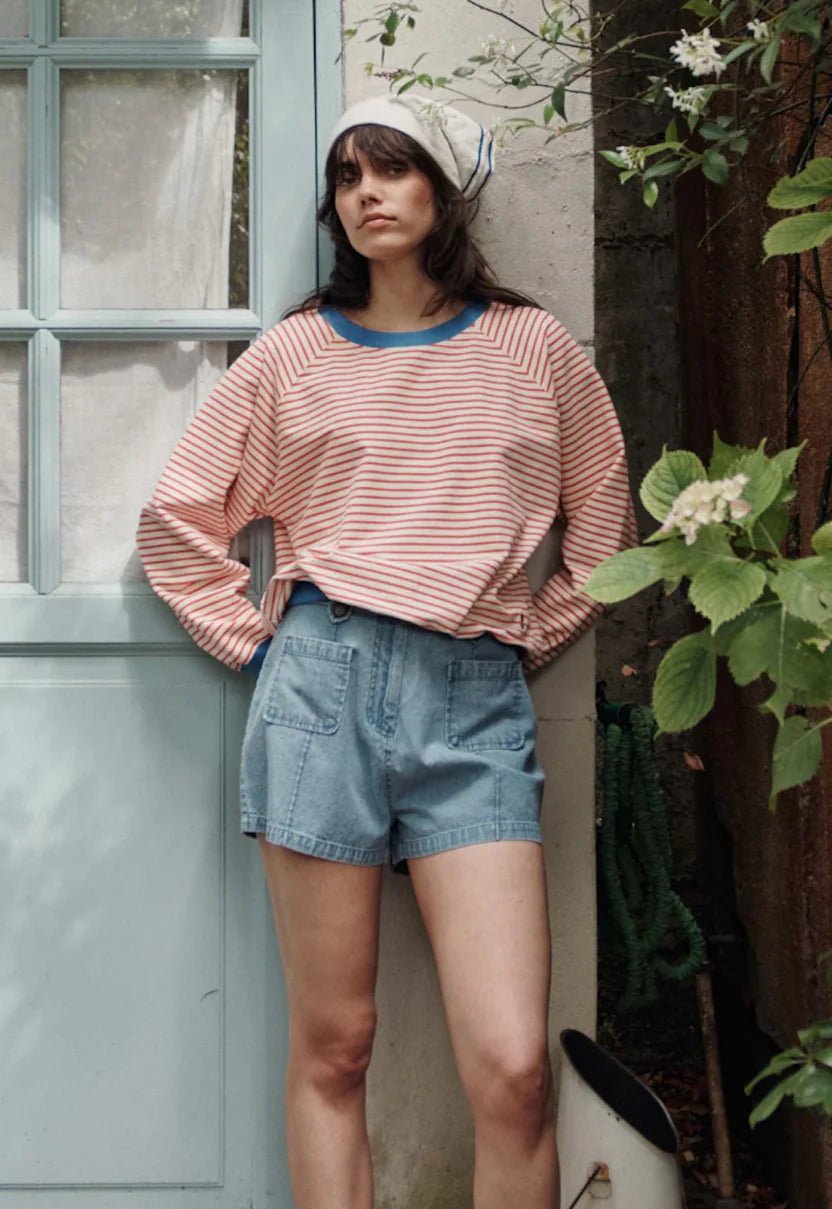 Emile & Ida Daylor Rouge Stripe Sweatshirt - Steranko Clothing Manchester