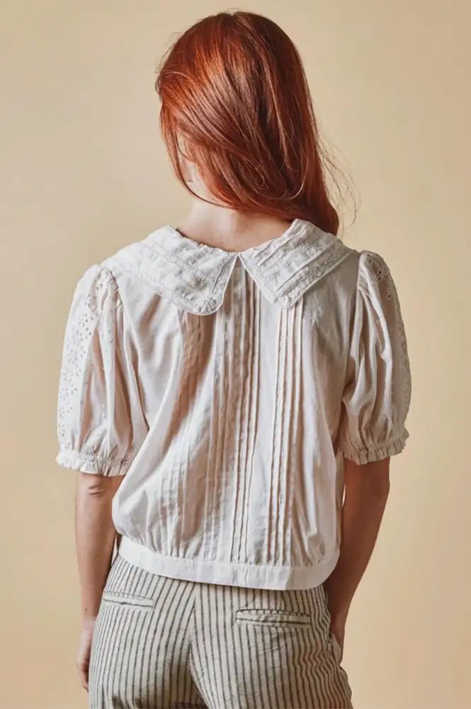 Emile & Ida Delicate Blouse Cream - Steranko Clothing Manchester