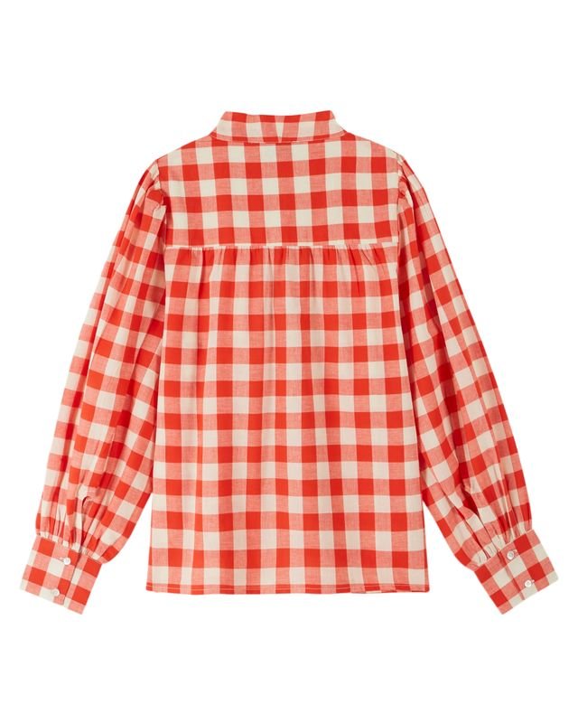 Emile & Ida Diva Blouse Red Gingham - Steranko Clothing Manchester