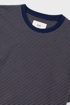 Folk 1x1 Stripe T-Shirt Black/Charcoal - Steranko Clothing Manchester