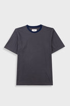Folk 1x1 Stripe T-Shirt Black/Charcoal - Steranko Clothing Manchester