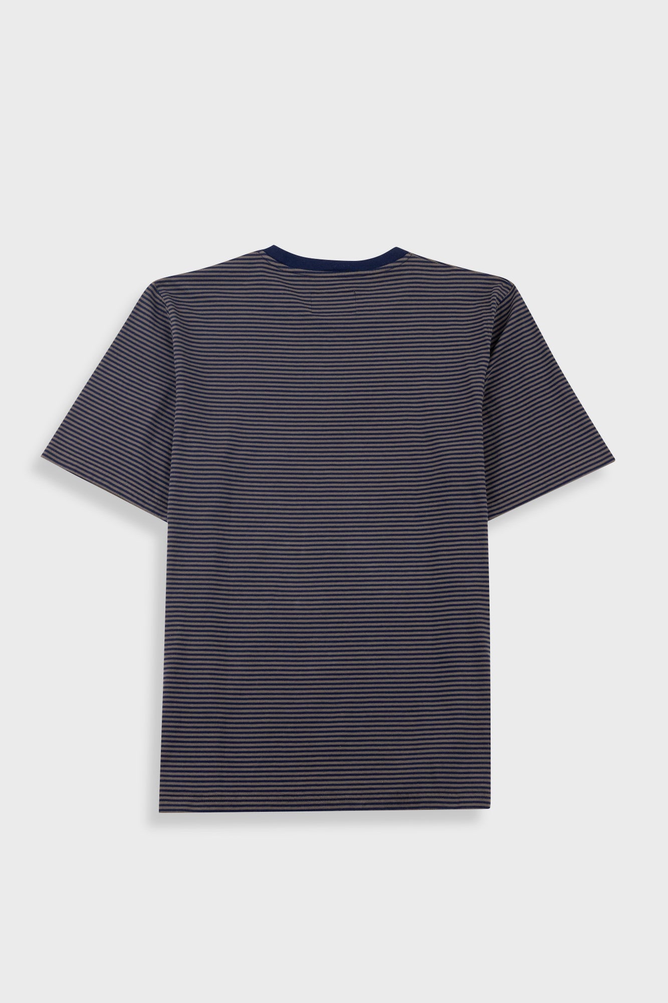 Folk 1x1 Stripe T-Shirt Black/Charcoal - Steranko Clothing Manchester