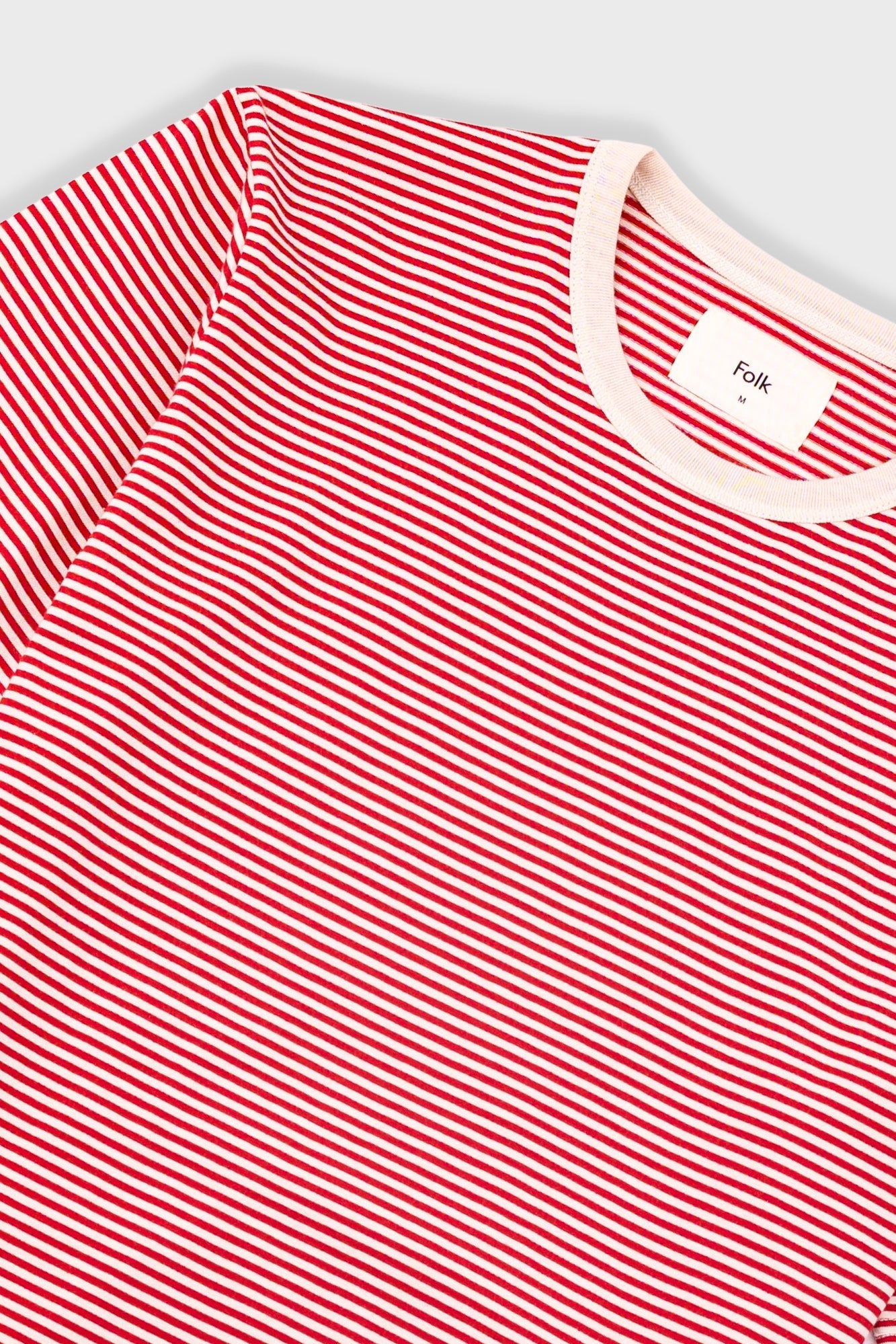 Folk 1x1 Stripe T-shirt Crimson Stone - Steranko Clothing Manchester