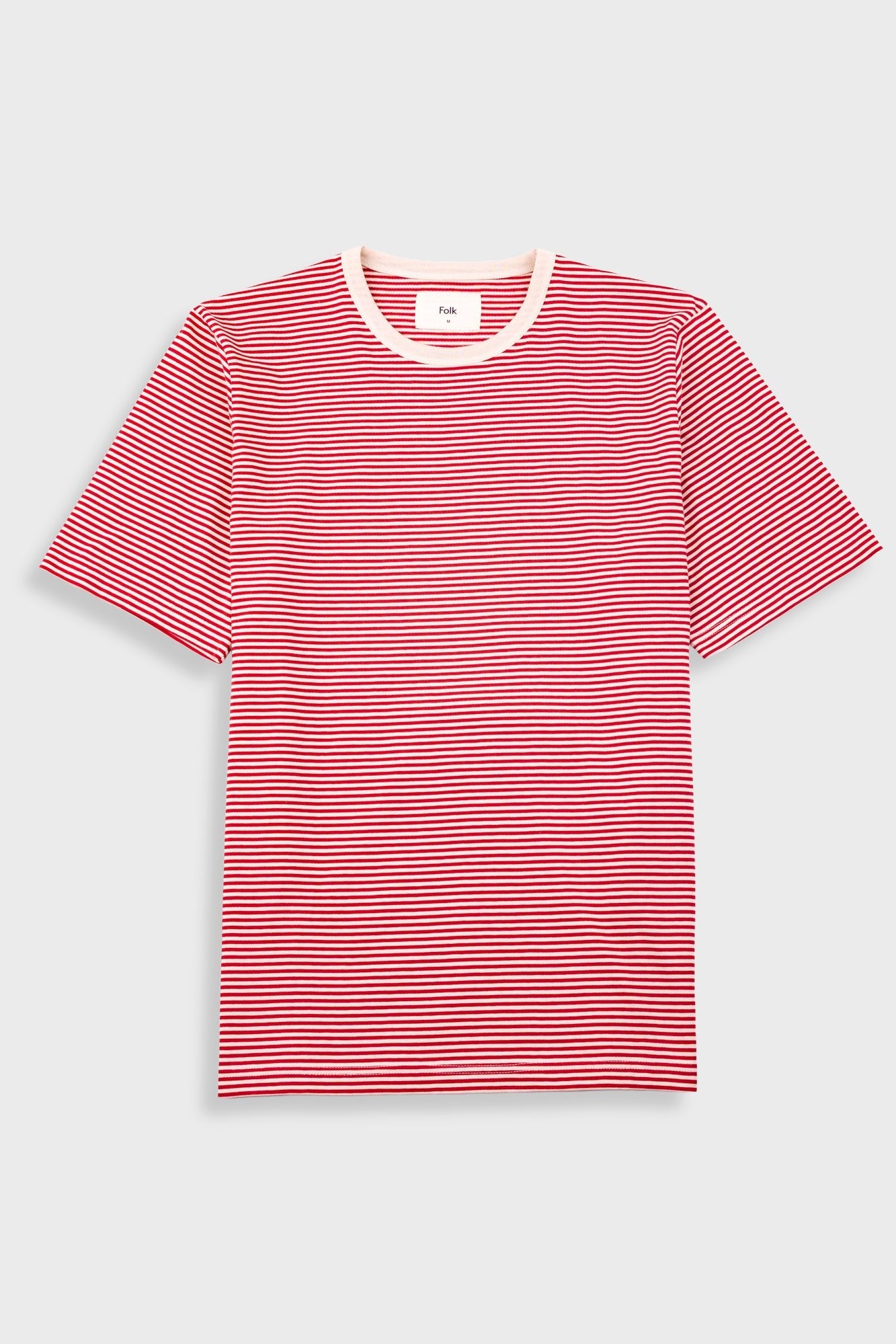 Folk 1x1 Stripe T-shirt Crimson Stone - Steranko Clothing Manchester