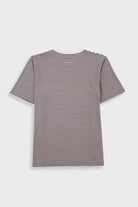 Folk 1x1 Stripe T-Shirt Espresso / Stone - Steranko Clothing Manchester
