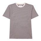 Folk 1x1 Stripe T-Shirt Espresso / Stone - Steranko Clothing Manchester