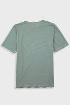 Folk 1x1 Stripe T-shirt Pthalo Green Ecru - Steranko Clothing Manchester