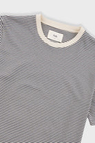 Folk 1x1 Striped T-Shirt Soft Black - Steranko Clothing Manchester