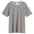 Folk Classic Stripe T-shirt Ecru Navy - Steranko Clothing Manchester