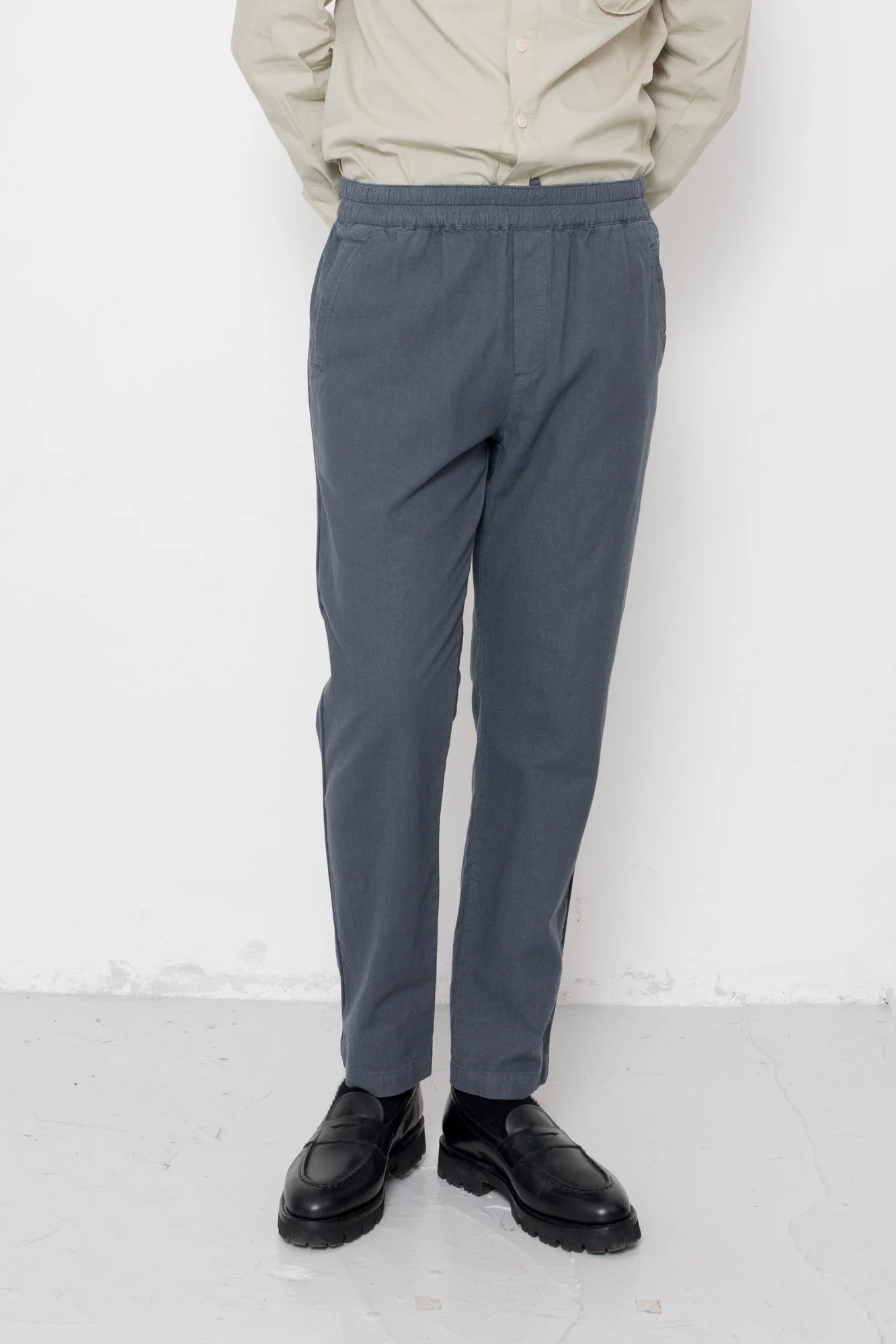 Folk Cotton Linen Trouser Charcoal - Steranko Clothing Manchester