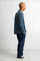 Folk Direction Babycord L/S Shirt Blue Oxide - Steranko Clothing Manchester