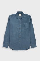 Folk Direction Babycord L/S Shirt Blue Oxide - Steranko Clothing Manchester