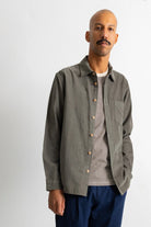 Folk Direction Babycord L/S Shirt Dark Sage - Steranko Clothing Manchester