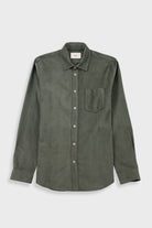 Folk Direction Babycord L/S Shirt Dark Sage - Steranko Clothing Manchester