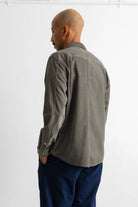 Folk Direction Babycord L/S Shirt Dark Sage - Steranko Clothing Manchester