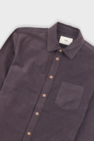 Folk Direction Babycord Shirt Black Grape - Steranko Clothing Manchester