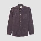 Folk Direction Babycord Shirt Black Grape - Steranko Clothing Manchester