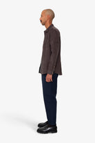 Folk Direction Babycord Shirt Black Grape - Steranko Clothing Manchester