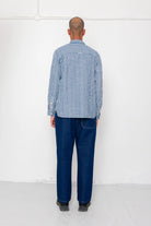 Folk Easy Fit Shirt Indigo Crinkle Mini Check - Steranko Clothing Manchester