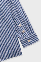 Folk Easy Fit Shirt Indigo Crinkle Mini Check - Steranko Clothing Manchester