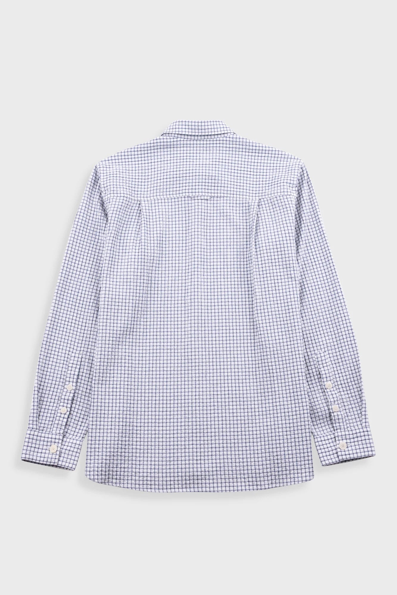 Folk Easy Fit Shirt Indigo Crinkle Mini Check - Steranko Clothing Manchester