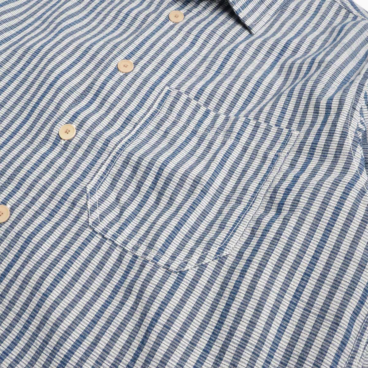 Folk Easy Fit Shirt Indigo Crinkle Mini Check - Steranko Clothing Manchester