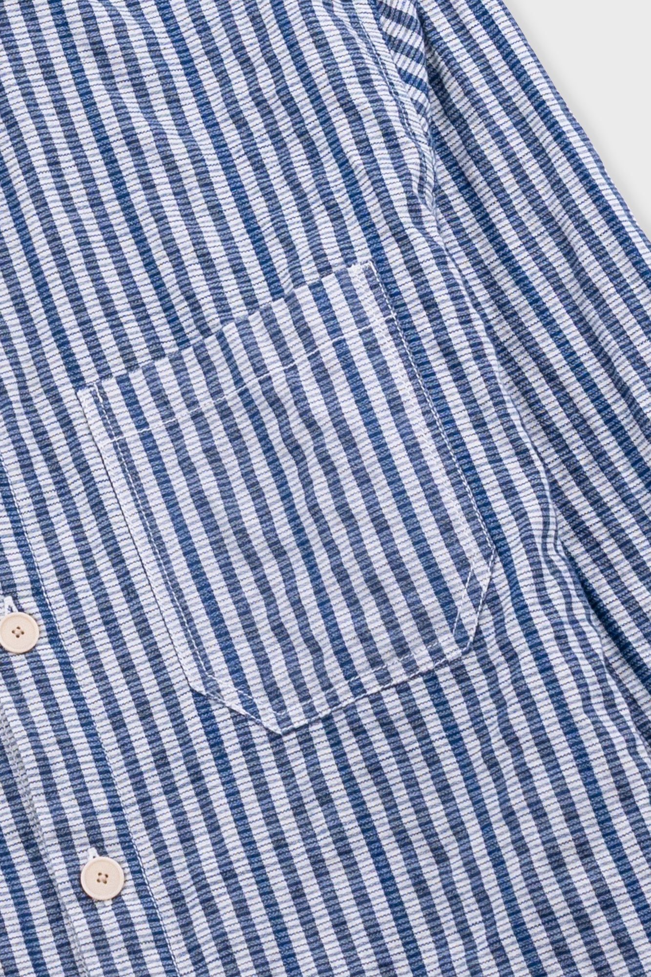 Folk Easy Fit Shirt Indigo Crinkle Mini Check - Steranko Clothing Manchester