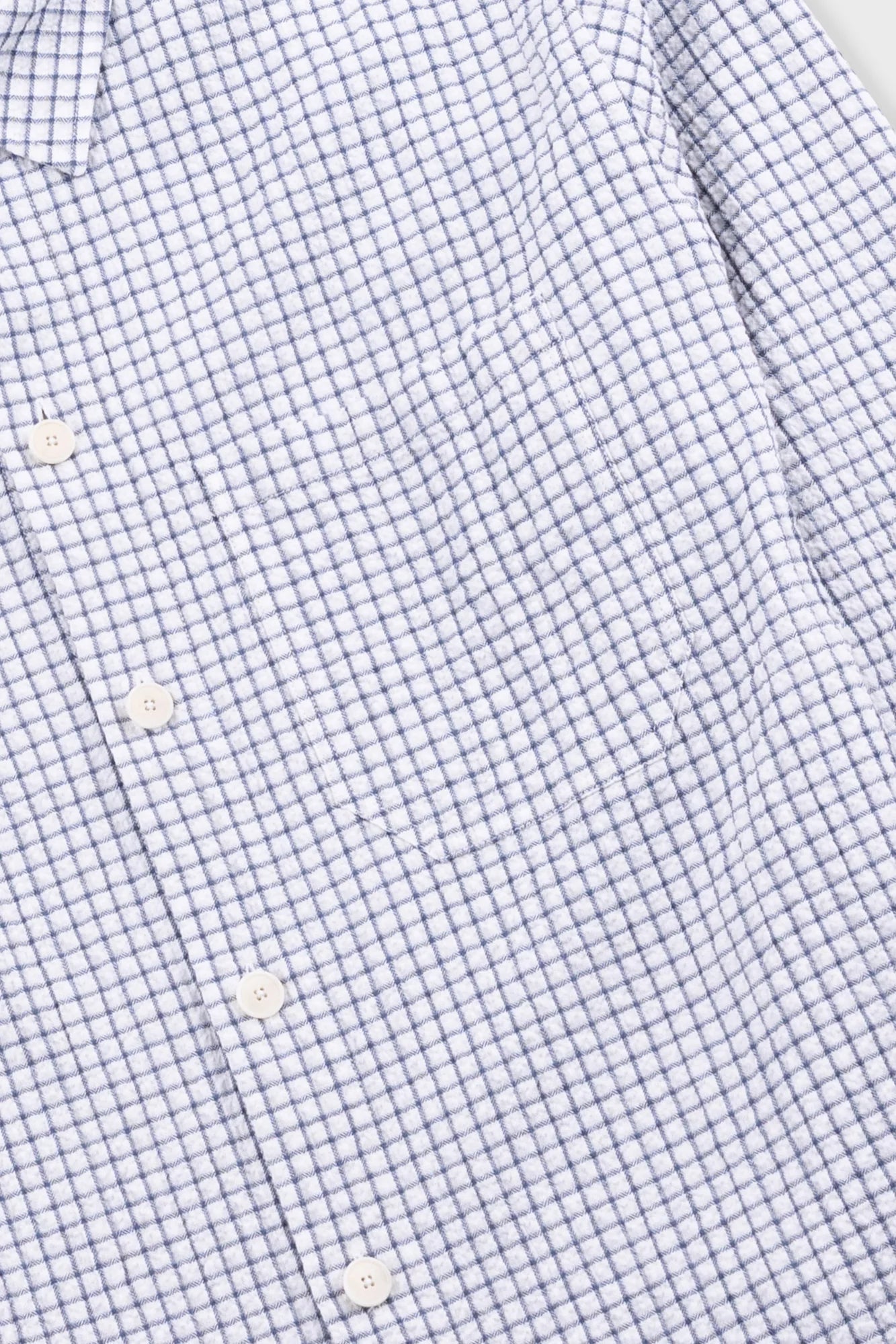 Folk Easy Fit Shirt Soft Blue Mini Check - Steranko Clothing Manchester