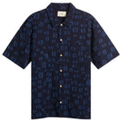 Folk Gabe Shirt Indigo Irregular Dot - Steranko Clothing Manchester