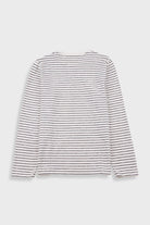 Folk Long Sleeve Textured Stripe T-Shirt Ecru/Black - Steranko Clothing Manchester