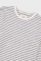 Folk Long Sleeve Textured Stripe T-Shirt Ecru/Black - Steranko Clothing Manchester
