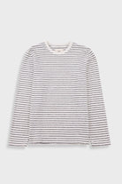 Folk Long Sleeve Textured Stripe T-Shirt Ecru/Black - Steranko Clothing Manchester