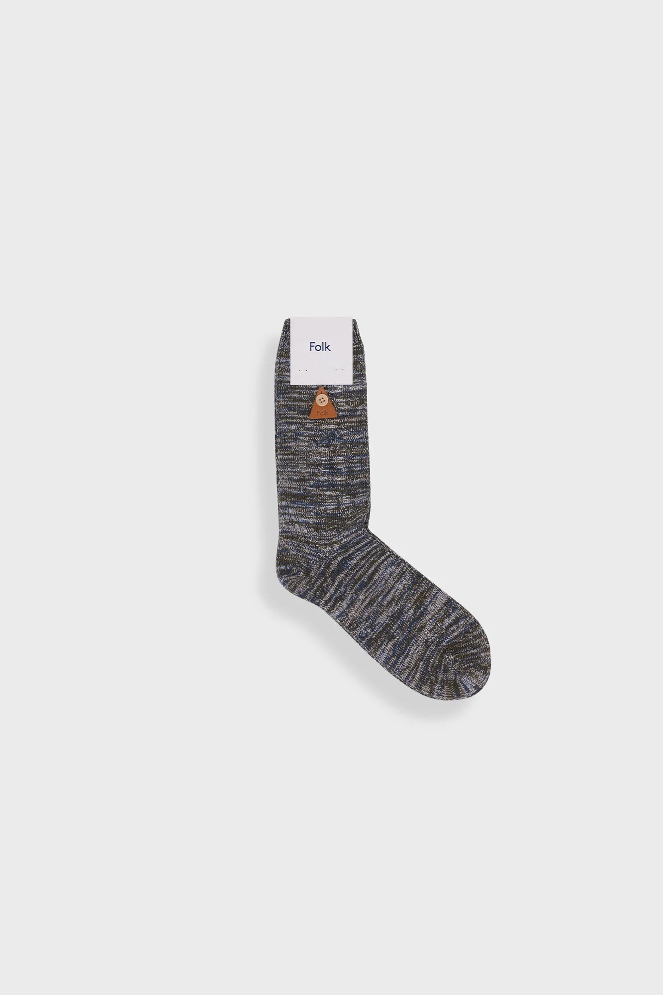 Folk Melange Socks Dark Sage Mix - Steranko Clothing Manchester