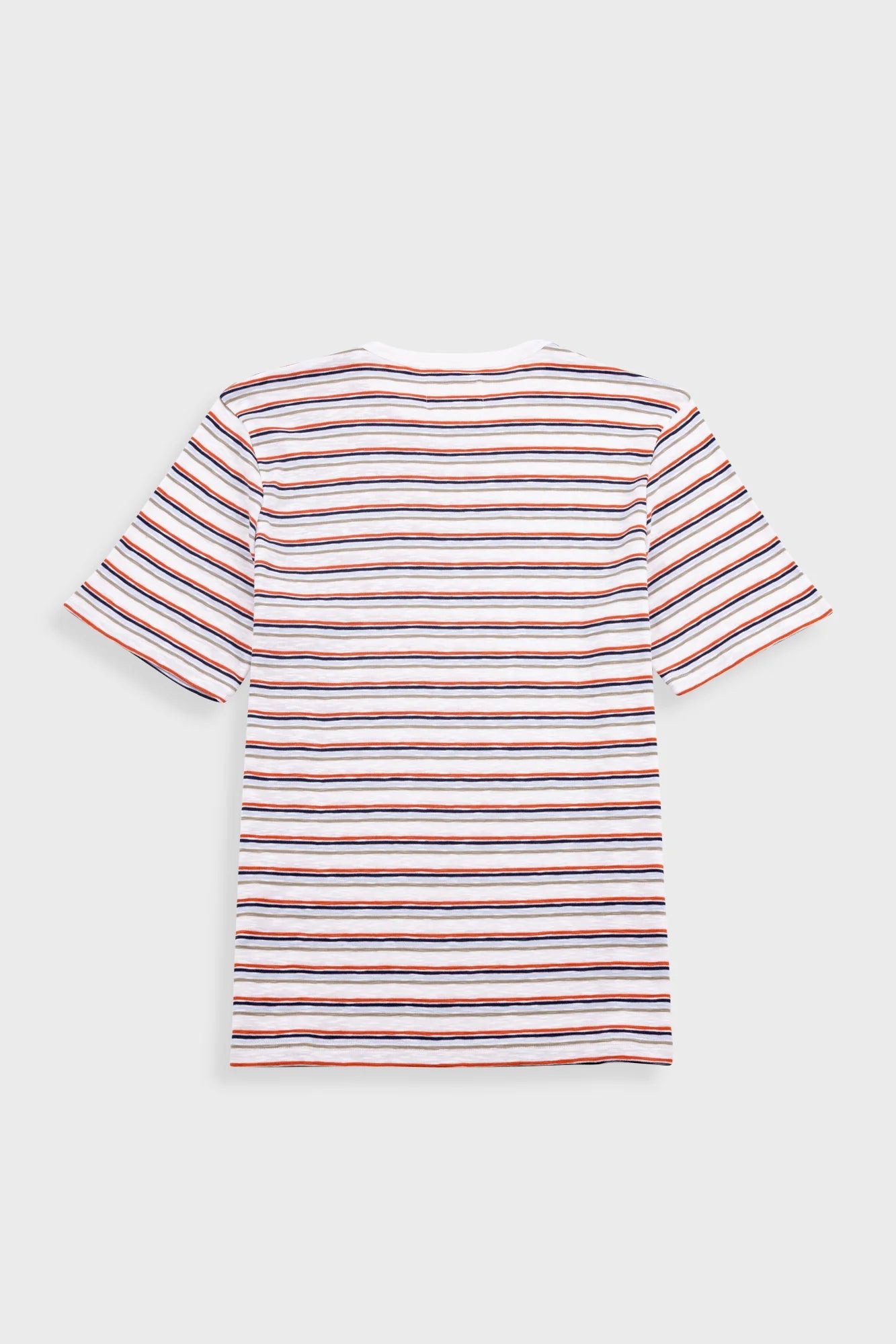 Folk Multistripe T-Shirt Ecru Red Oxide Mix - Steranko Clothing Manchester