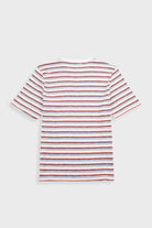 Folk Multistripe T-Shirt Ecru Red Oxide Mix - Steranko Clothing Manchester