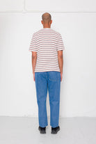 Folk Multistripe T-Shirt Ecru Red Oxide Mix - Steranko Clothing Manchester