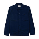 Folk Patch Overshirt Navy Lightweight Moleskin - Steranko Clothing Manchester