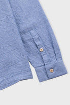 Folk Patch Shirt Light indigo Basketweave - Steranko Clothing Manchester