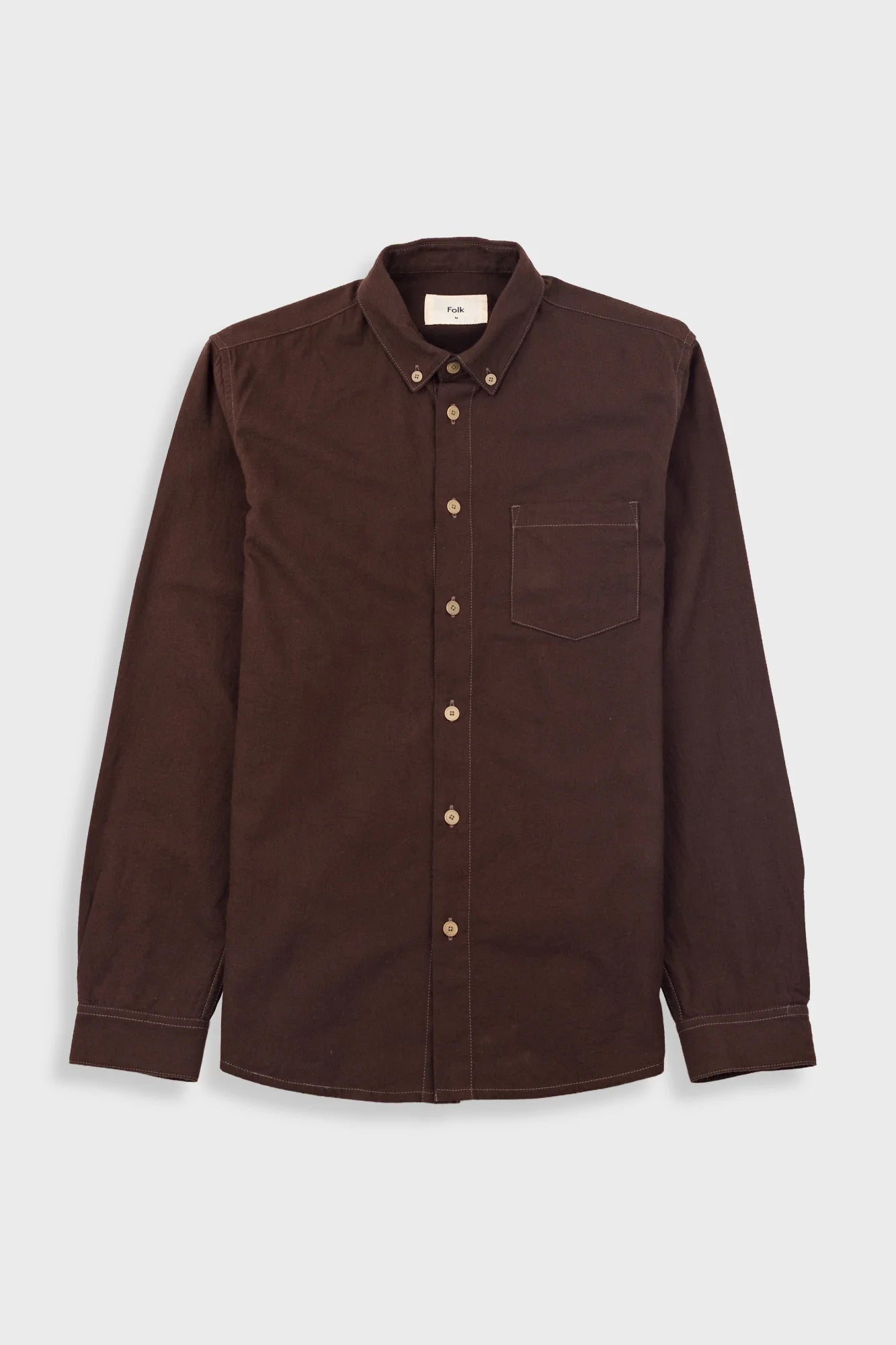 Folk Relaxed Fit Shirt Espresso Flannel - Steranko Clothing Manchester