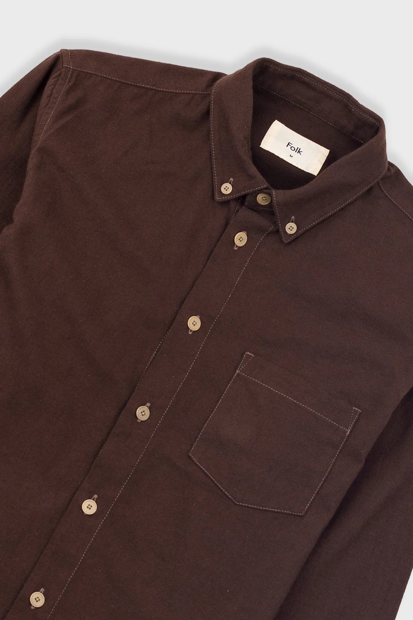 Folk Relaxed Fit Shirt Espresso Flannel - Steranko Clothing Manchester