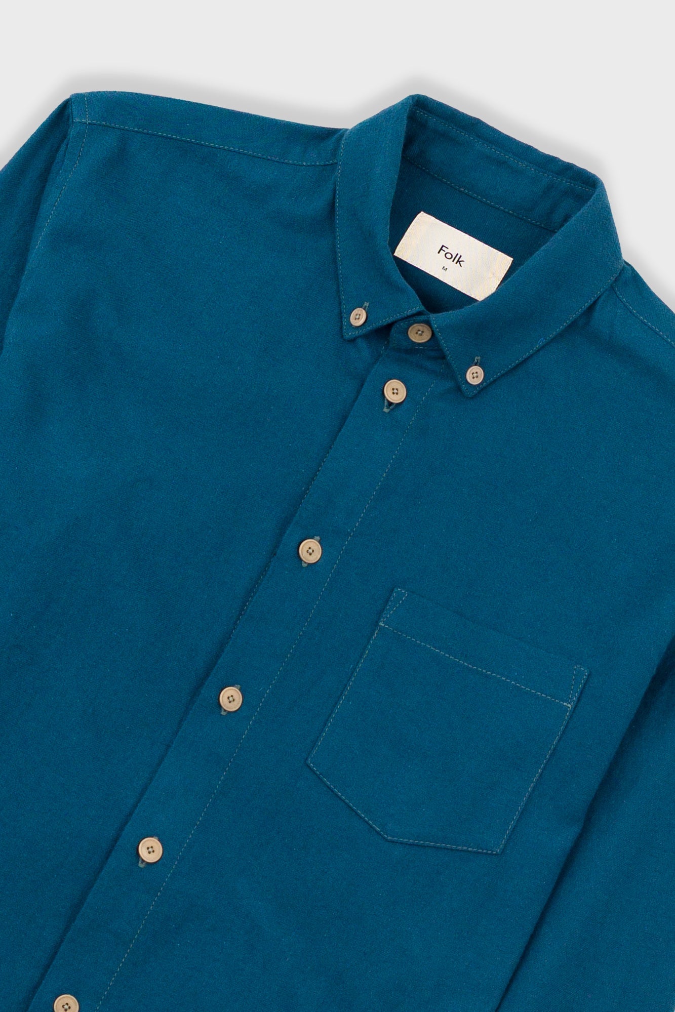 Folk Relaxed Fit Shirt Storm Blue Flannel - Steranko Clothing Manchester