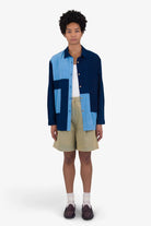 Folk W' Boyfriend Shirt Indigo Patchwork - Steranko Clothing Manchester