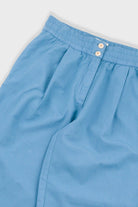 Folk W' Drawcord Baggy Pants Light Indigo Topstitch - Steranko Clothing Manchester