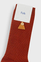 Folk Waffle Sock Clay - Steranko Clothing Manchester