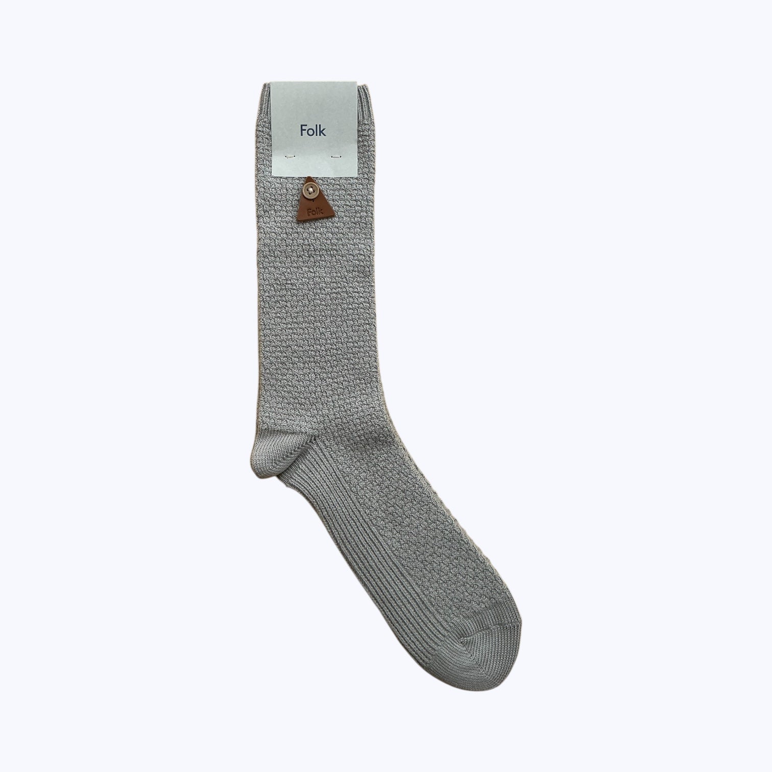 Folk Waffle Socks Silver - Steranko Clothing Manchester