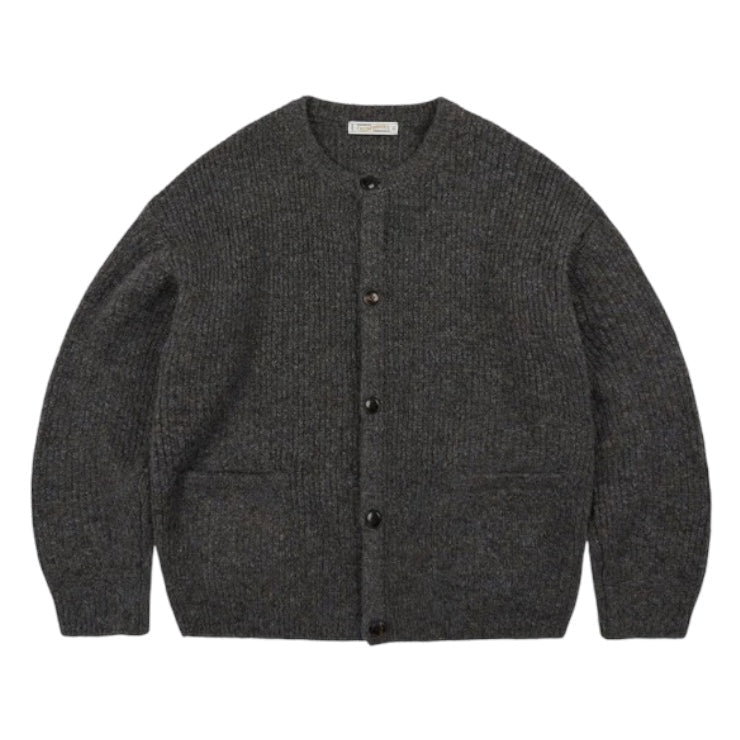 Frizmworks Brushed Wool Round Cardigan Brown - Steranko Clothing Manchester