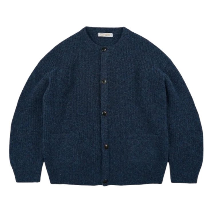 Frizmworks Brushed Wool Round Cardigan Indigo - Steranko Clothing Manchester