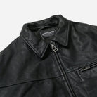 Frizmworks Destroyed Cowhide Leather Jacket Washed Black - Steranko Clothing Manchester